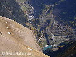 F008551: Tiefblick vom Breithorn auf Binn
