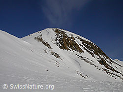 F009006: Gipfel des Gandhorn mit Schnee und blauem Himmel