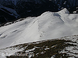 F009016: Gandhorn: Tiefblick auf Galen und Aufstiegsspur