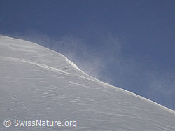 F009421: Schwache Schneeverfrachtung