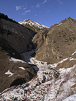 F009808: Lawinenkegel am Ausgang des Fäldbachtals