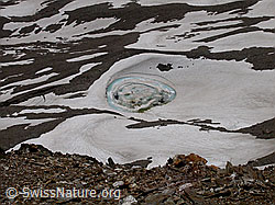 F012572: Turbhorn: Tiefblick auf Turbsee mit Eis und Schnee