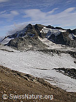 Foto: Gletscher am Mittlenbärgpass, Ofenhorn und Tälligletscher