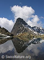 F024227: Spiegelbild des Rothorns mit Wolke
