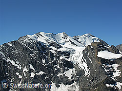 Photo: Hundshorn: Morgenhorn, Wyssi Frau, Blüemlisalphorn, Wildi Frau