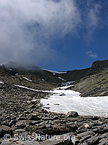 F026635: Geröllhalde, Schneefeld, Quellwolke