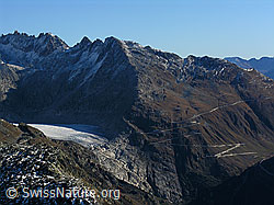 Foto: Sidelhorn: Gletscherzunge des Rhonegletschers