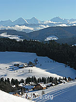 F033191: Streusiedlung in Emmentaler Winterlandschaft