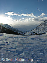 F033329: Wetterfront und Struktur im Schnee