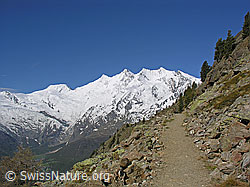 F035734: Wanderweg vor Alphubel und Mischabel