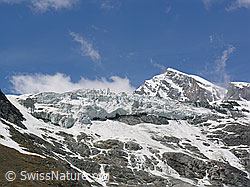 Foto: Allalingletscher und Allalinhorn