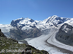 Foto: Monte Rosa, Liskamm und Gornergletscher