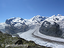 Foto: Monte Rosa, Liskamm, Castor und Pollux