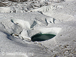 Foto: Supraglazialer See auf dem Gornergletscher