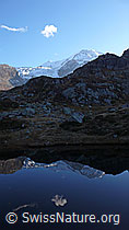 F043414: Spiegelung Gwächtenhorn in Bergsee
