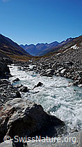 F043576: Lonza nach dem Austritt aus dem Gletschertor