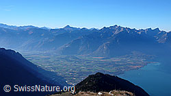 F044046: Rhônedelta und Genfersee vom Rochers de Naye