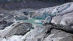 F049887: Rhonegletscher: Gletschersee und Gletscherzunge