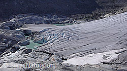 F049909: Rhonegletscher mit Gletschertor und Gletschersee