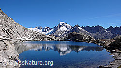 F051446: Spiegelung des Galenstock in Bergsee