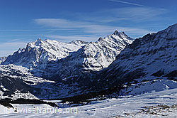 Foto: Wetterhorn, Bärglistock, Schreckhorn und Lauteraarhorn