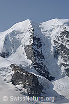 F058834: Piz Palü, Ostgipfel und Ostpfeiler, Hauptgipfel