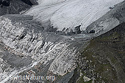 Foto: Gletschertor und Gletschervorfeld Schwarzberggletscher