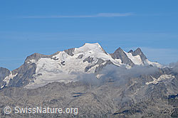 Foto: Klein Wannenhorn, Gross Wannenhorn, Schönbühlhorn, Chamm und Fiescher Gabelhorn