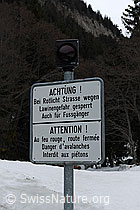 F066062: Ampel für Strassensperrung bei Lawinengefahr