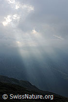 F070583: Lichtstrahlen aus einer Wolkendecke