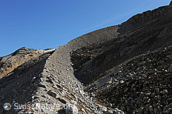 Photo: Curved lateral moraine