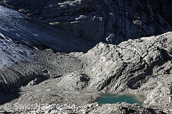 Foto: Gletscherzunge Brunegggletscher und Gletschersee