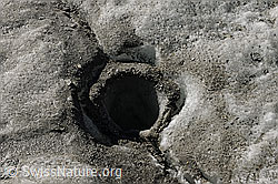 Foto: Loch im Gletschereis