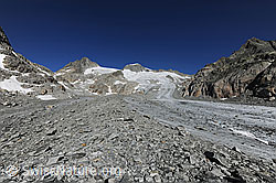 Foto: Geröll auf dem Tiefengletscher