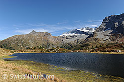 Foto: Hopschusee mit Wasenhorn, Monte Leone und Hübschhorn