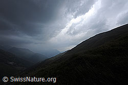 F090249: Sturmwolken während Föhnsturm über dem Binntal