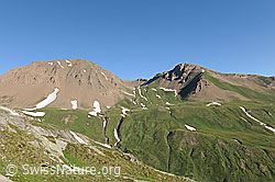 F109973: Gross Huwetz, Bättlihorn, Milihorn und Saflischhorli von Süden