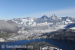 F115899: Grosser Mythen, Kleiner Mythen und Schwyz