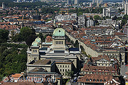 F138770: Blick vom Münster auf das Bundeshaus von Bern