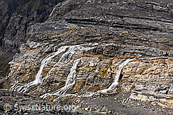 F154979: Wasserfälle im Abfluss des Kanderfirns